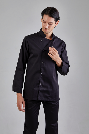Chef Jacket (INDUS ) Black  (เสื้อเชฟรุ่น อินดัส) สีดำ